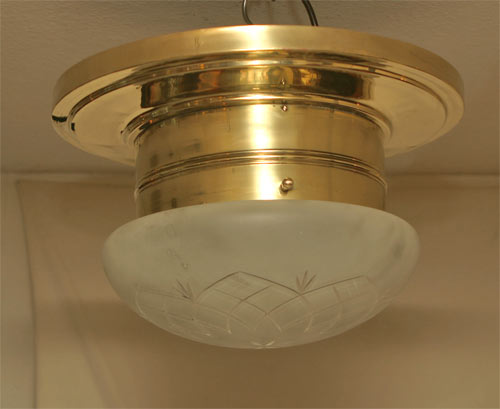 Jugendstil Deckenlampe Messing Lampe Art Deco