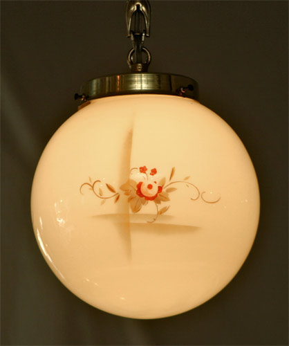 Art Deco Hängelampe Jugendstil Messing Lampe