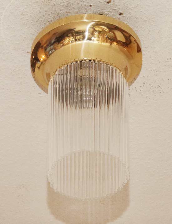 Paar Art Deco Deckenlampen Jugendstil Messinglampe