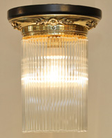 Jugendstil Messing Deckenlampe Art Deco