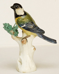 Meissen Blaumeise Vogel Schwertermarke Porzellan Antiquitäten