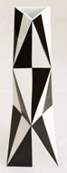 Design Keramik Vase Blumenvase schwarz weiss