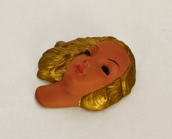 Miniatur Goldscheider Keramik Wandmaske Prischl