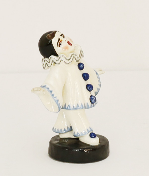 Jugendstil Keramik Figur Pierrot