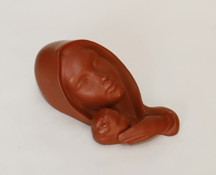 Gmundner Keramik Wandmaske Mutter Kind