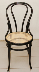 Jugendstil Buchenbugholz Stuhl Sessel schwarz