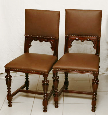 Paar Historismus Stühle Altdeutsche Sessel Stuhl