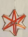 Alter Gablonzer Stern Glasperlenschmuck Christbaumbehang