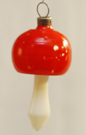 Alter nostalgischer Glas Christbaumschmuck Fliegenpilz