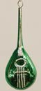 Nostalgischer Alter Glas Christbaumbehang Mandoline