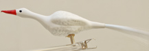 Nostalgischer Alter Glas Christbaumschmuck Storch