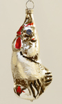Alter nostalgischer Glas Christbaumschmuck Hahn Christbaumbehang