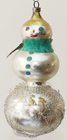 Schneemann Nostalgischer Alter Glas Christbaumbehang Christbaumschmuck
