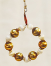 Alter Gablonzer Glasperlenschmuck Glasperlenring Christbaumbehang