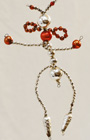 Alter Gablonzer Glasperlenschmuck Christbaumbehang