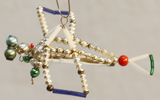 Gablonzer Christbaumschmuck Flugzeug Alter Glasperlenschmuck