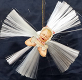 Alter nostalgischer Christbaumbehang Christbaumschmuck Glasfaeden