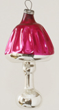 Alter nostalgischer Glas Christbaumschmuck Pilz