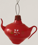 Alter nostalgischer Glas Christbaumschmuck Teekanne