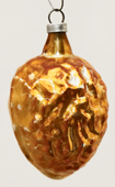 Glas Nostalgischer Antiker Christbaumbehang Christbaumschmuck Walnuss