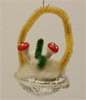 Alter Watte Christbaumschmuck Pilze im Korb