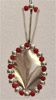Alter Gablonzer Glasperlenschmuck Christbaumbehang Handspiegel