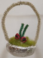 Alter Watte Christbaumschmuck Pilze im Korb