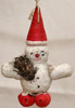 Watte Schneemann Nostalgischer Alter Christbaumbehang