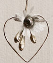Alter Gablonzer Glasperlenschmuck Christbaumschmuck Herz