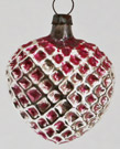 Alter nostalgischer Glas Christbaumbehang Herz