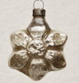 Alter nostalgischer Glas Christbaumbehang Blume