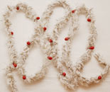 Schneegirlande Tinselkette Nostalgischer Alter Christbaumbehang