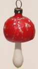 Alter nostalgischer Glas Christbaumschmuck Fliegenpilz