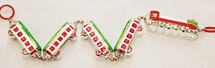 Nostalgischer Lauscha Glas Christbaumschmuck Zug Girlande