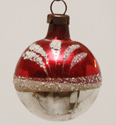 kleine alte nostalgische Glas Christbaumkugel