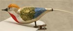Nostalgischer Antiker Alter Glas Christbaumbehang Christbaumschmuck Vogel