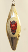 Antiker Glas Lauscha Christbaumbehang Teufel Krampus