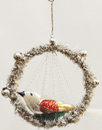 Nostalgischer Christbaumbehang Vogel Christbaumschmuck Gablonzer Glasperlenschmuck