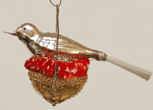 Nostalgischer Christbaumbehang Vogel Nest Christbaumschmuck