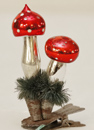 Glas Christbaumschmuck Fliegenpilze