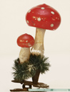 Glas Christbaumschmuck Fliegenpilze