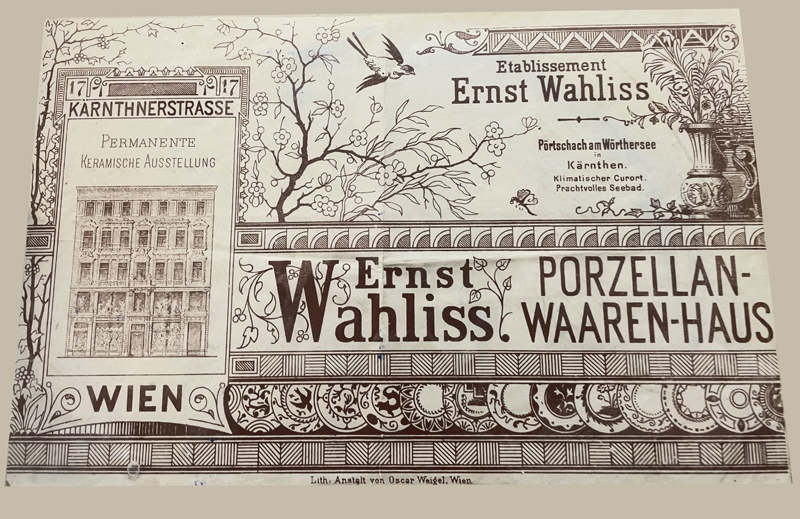 Ernst Wahliss Porzellan Warenhaus