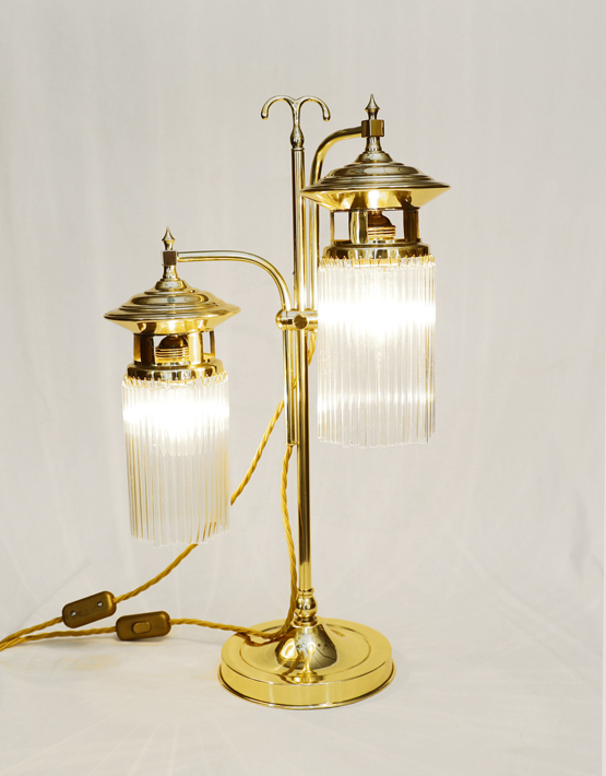 Jugendstil Lampe Messing